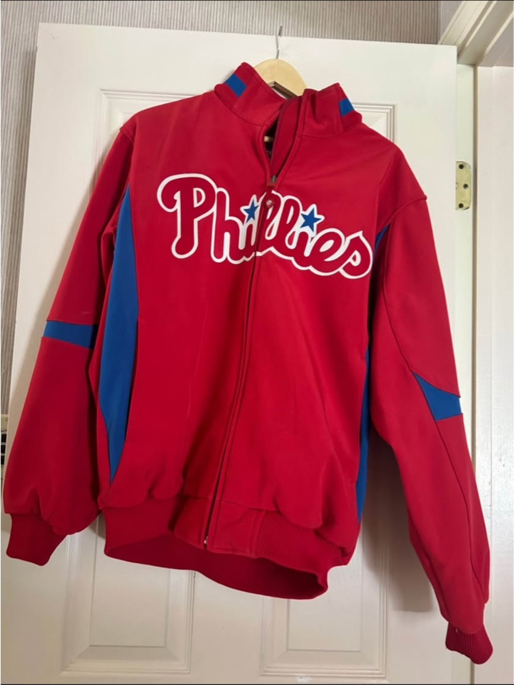 Majestic Philadelphia Phillies Red and Blue Full-Zip Jacket